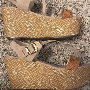 brown wedge sandals